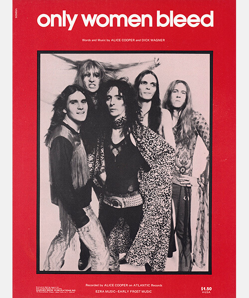 Only Women Bleed US Sheet Music (1975)