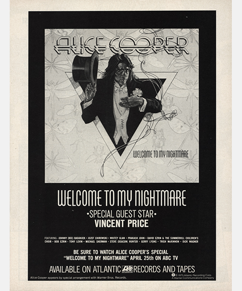 Welcome To My Nightmare US Advert (1975)