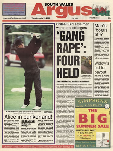 South Wales Argus - July 11th, 2000