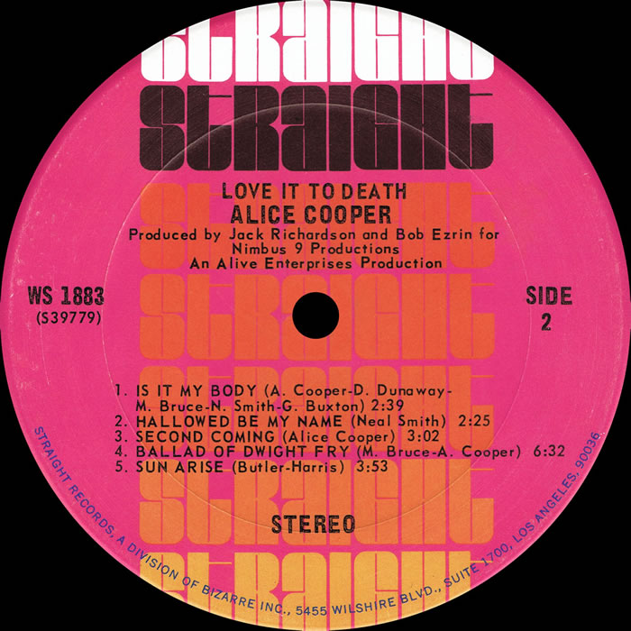 Love It To Death Discography - Alice Cooper eChive